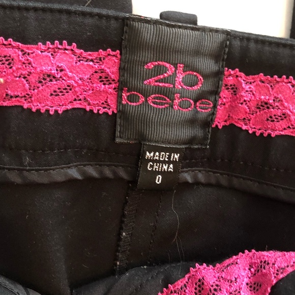 Tuxedo straight leg trouser Bebe pants - Picture 2 of 3